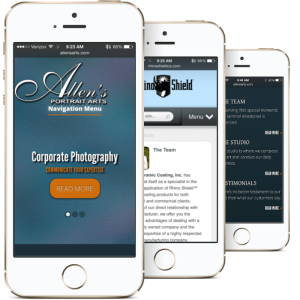 Responsive Web Design on iPhone showcase San Jose Website Firm