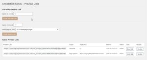 Provide project stakeholders preview links of notes