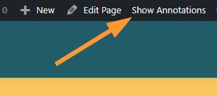 Show Hide Annotation admin toggle