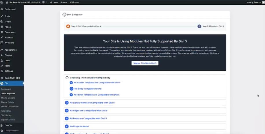 Divi 5 Migrator screenshot